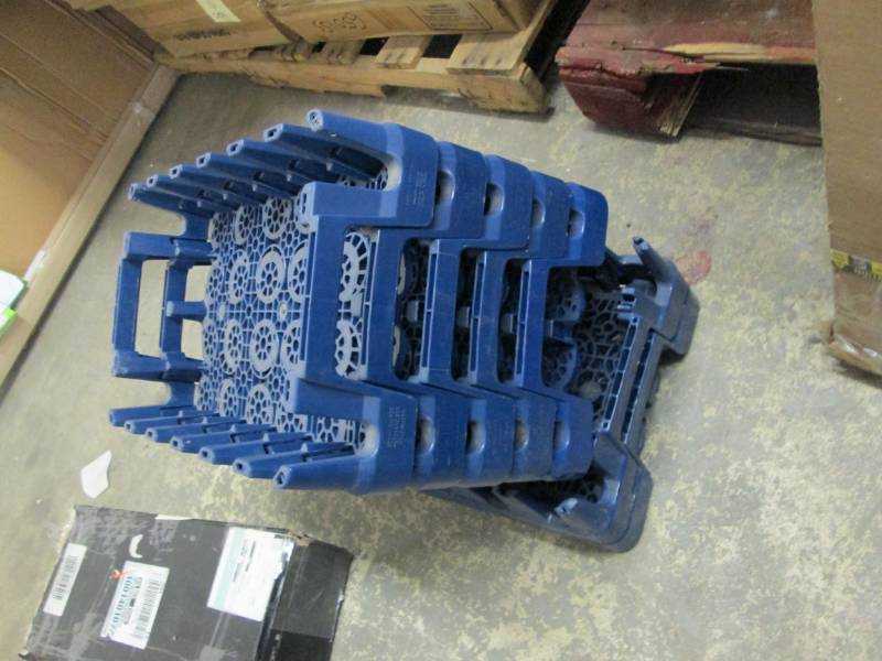 lot 93 image: Stack of 7 Stackable Crates, 2 size...
