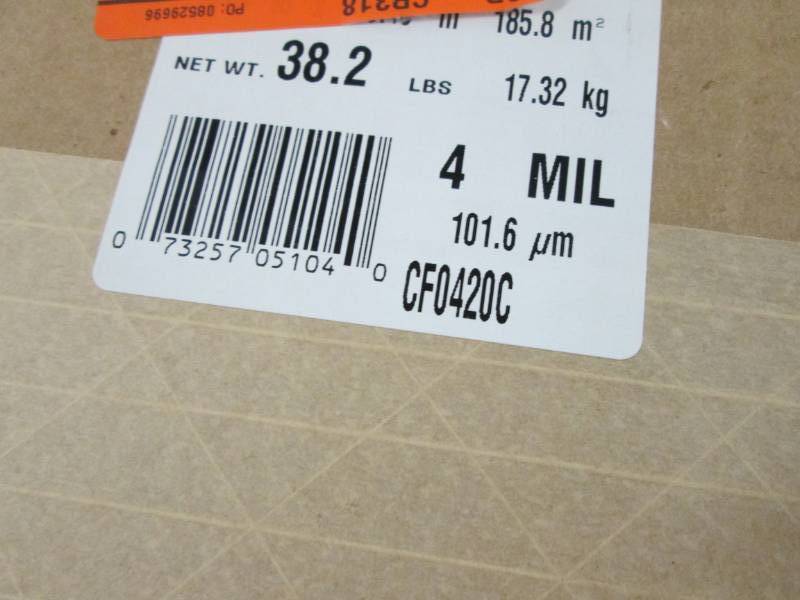 lot 202 image: Husky 20 ft. x 100 ft. Clear Plasti...