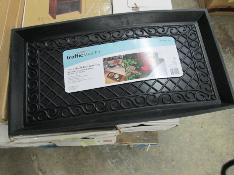 lot 205 image: TrafficMaster Black 16x30x2 inch Ru...