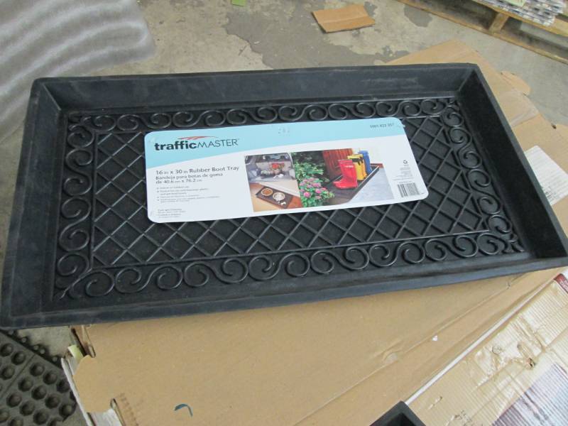 lot 206 image: TrafficMaster Black 16x30x2 inch Ru...