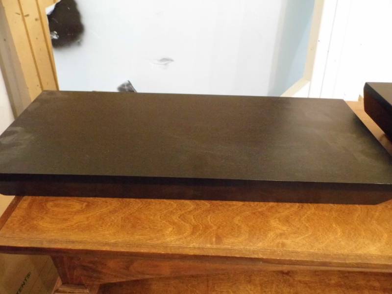 lot 21 image: Lot of 2 Black Floating Shelves