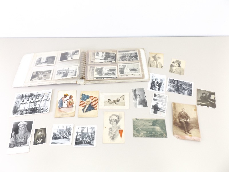 Lot of Antique and Vintage Rare Subject Matter Photos and Postcards