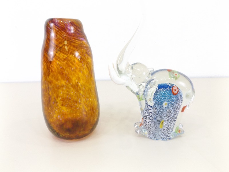 2 Pieces of Blown Art Glass