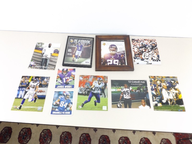 Lot of Autographed Minnesota Vikings Pieces