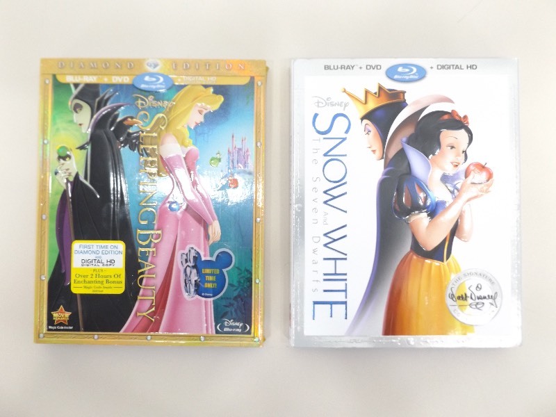 New Factory Sealed Diamond Edition Sleeping Beauty Blueray, and Signature Collection Snow White Blueray&nbsp