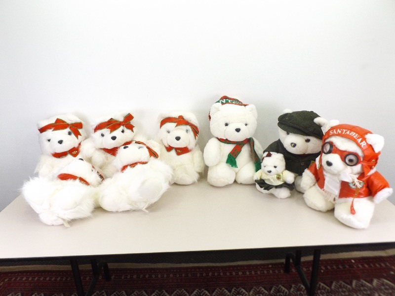 Large Lot of MINT Santa Bears