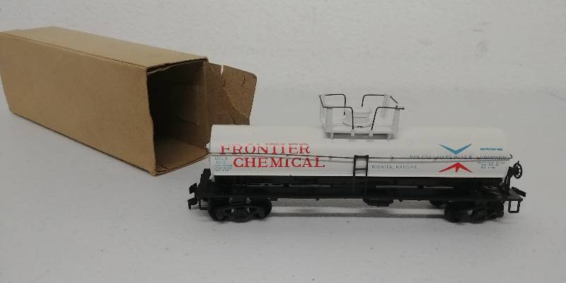 lot 10 image: Collectible Toy Train Cars in box, Frontier Chemical