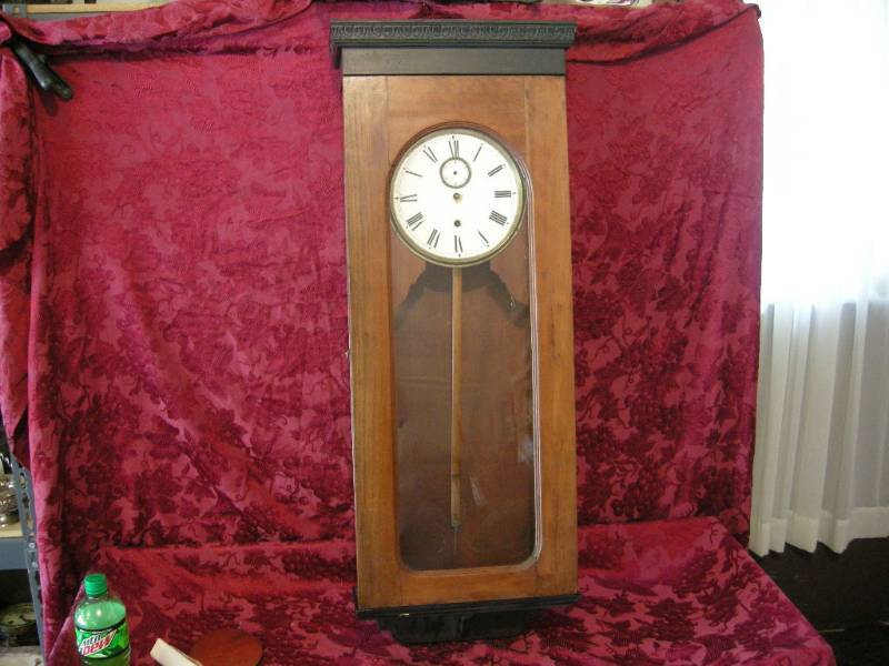 lot 65 image: Antique Cherry Case Wall Clock