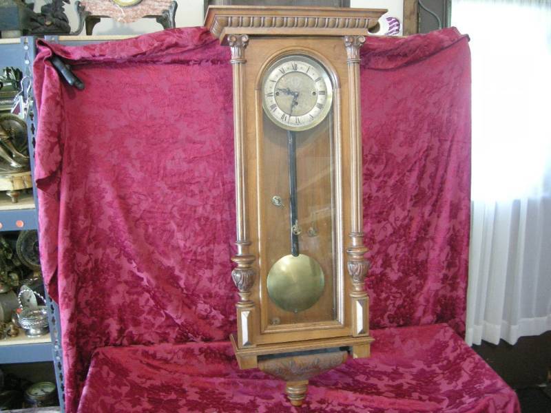 lot 67 image: Antique Cherry Wood Wall Clock