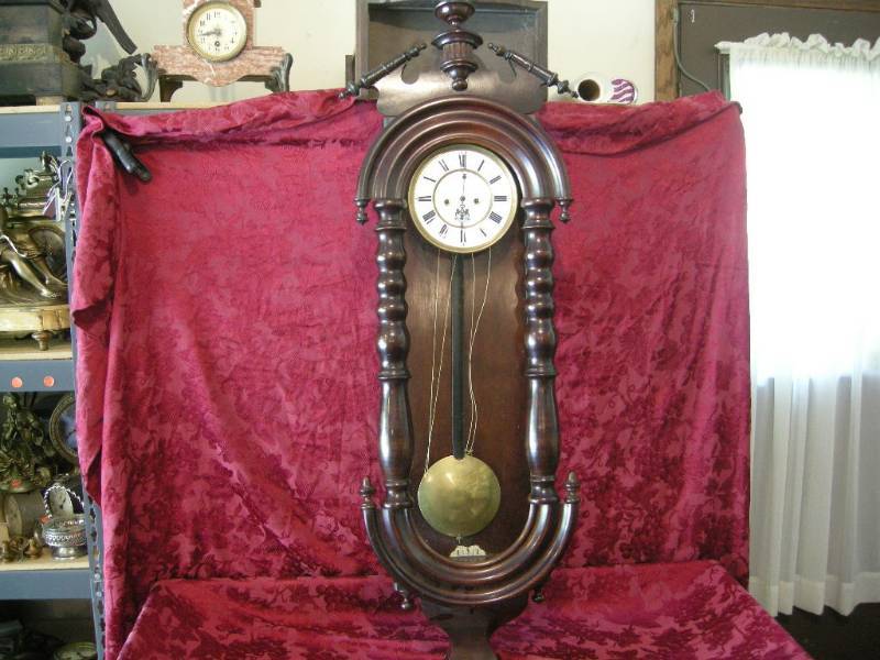 lot 68 image: Antique Wooden Wall Clock