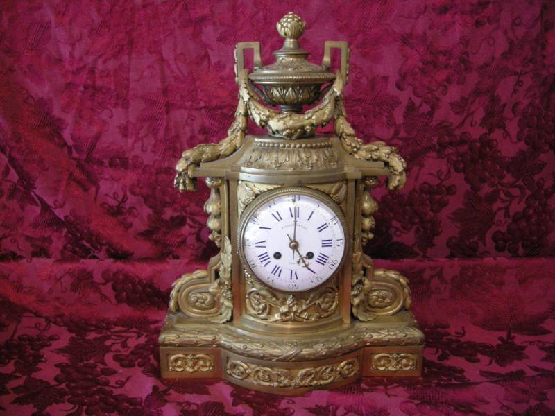lot 86 image: Antique French Barbedienne Tiffany Shelf Clock