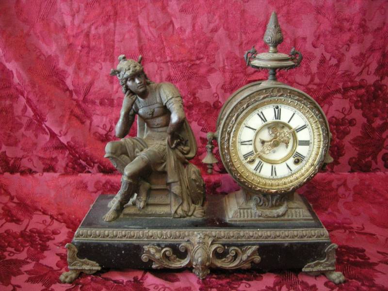lot 118 image: Antique Ansonia Figural Shelf Clock