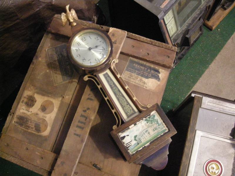 lot 161 image: Antique Ansonia Banjo Wall Clock