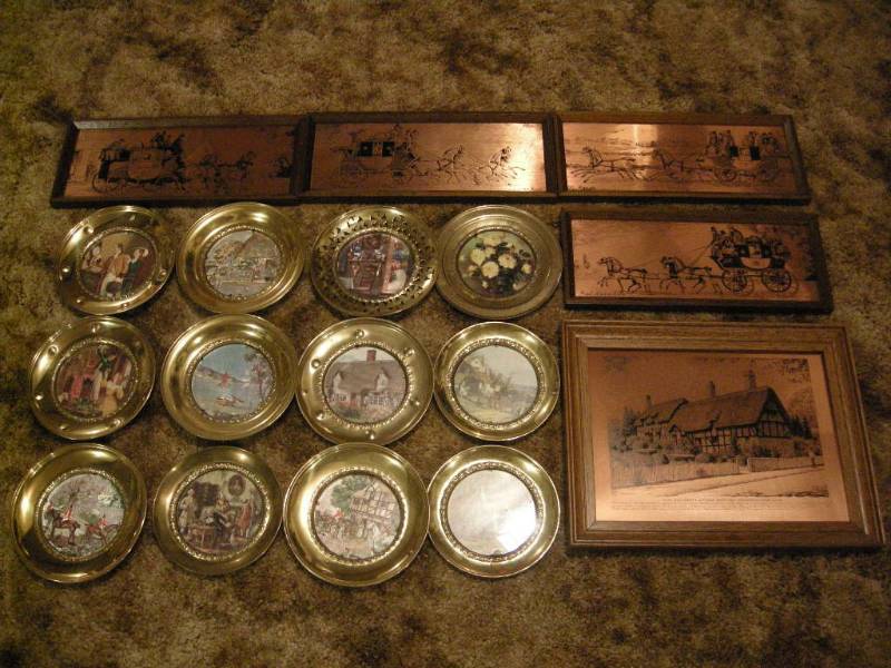 lot 191 image: Vintage Copper Etchings and Brass Plates