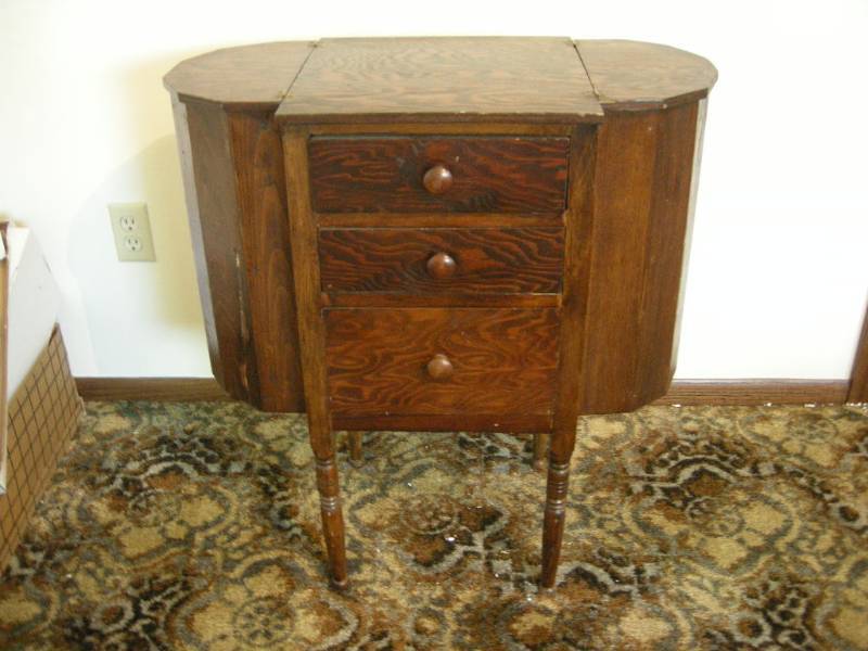 lot 235 image: Marth Washington Type Sewing Cabinet