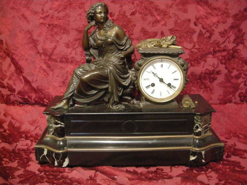 lot 256 image: Antique Blackstone - Figural Shelf Clock