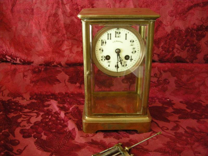 lot 281 image: Antique French Regulator Shelf Clock