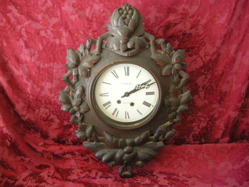 lot 354 image: Antique Carved J.Belin Wall Clock