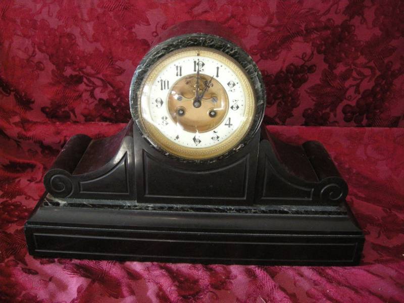 lot 360 image: Antique Blackstone Marble Shelf Clock