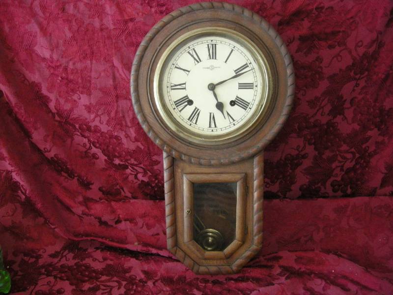 lot 381 image: Antique Wooden Wall Clock