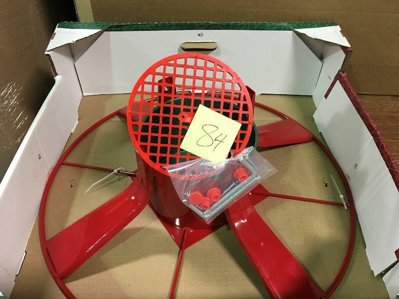 lot 84 image: NEW SANTAS SOLUTION STEEL TREE STAND for Live Trees Up to 12 ft. Tall New