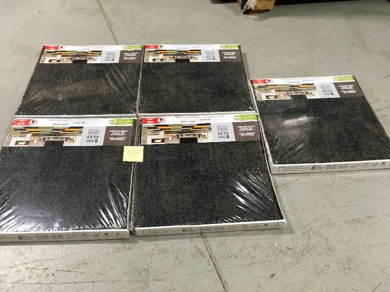 lot 87 image: Scotia Ink Loop 19.68 in. x 19.68 in. Carpet Tiles (8 Tiles Case)  Lot of 5 New