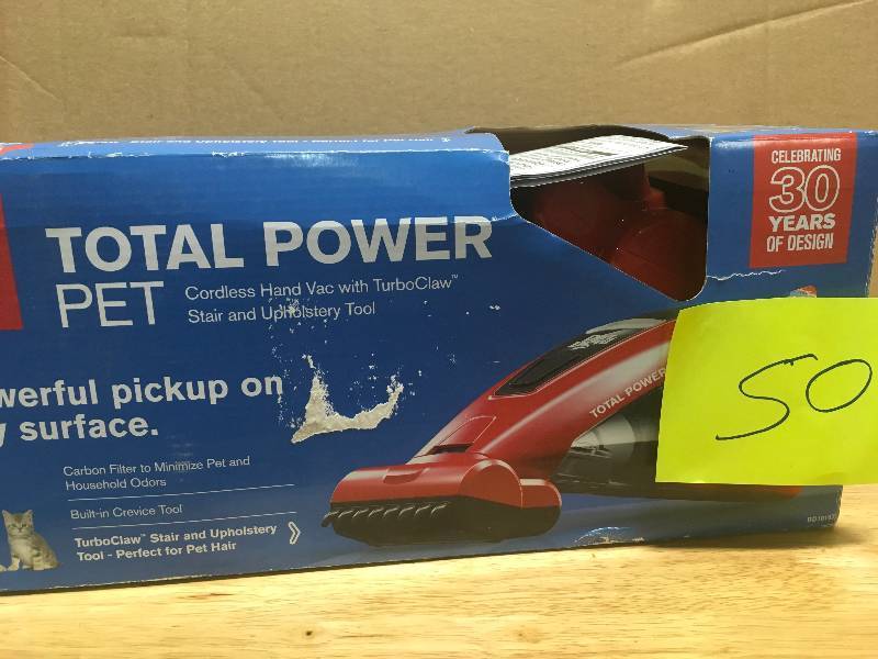 lot 50 image: Total Power 15.6-Volt Cordless Pet Handheld Vacuum Cleaner with Power Brushroll