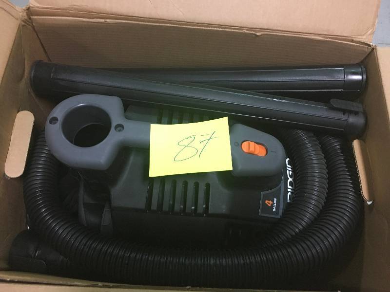 lot 87 image: Ridgid 4 Gal. 5.0-Peak HP Portable WetDry Vacuum