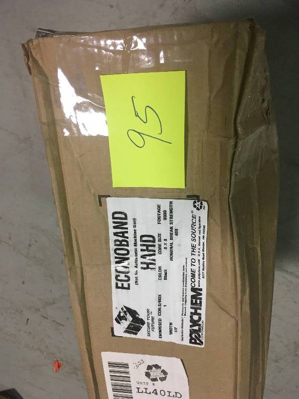 lot 95 image: 8 x 8 Core 12 x 9900 Black Poly Strapping .024