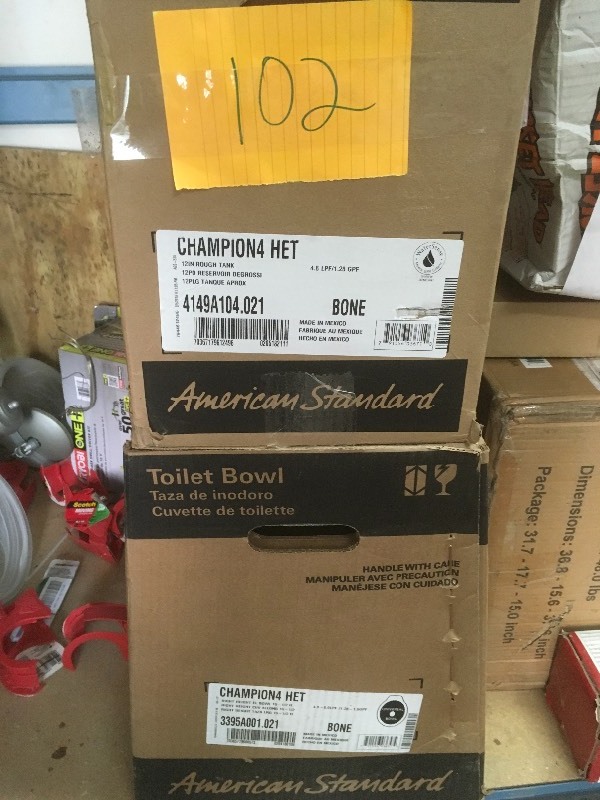 lot 102 image: American STD Champion 4 HET Toilet never used