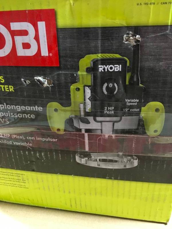 lot 4 image: Ryobi 10 Amp 2 HP Plunge Base Router in working conditions