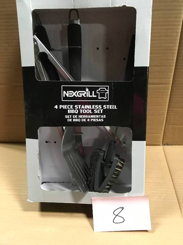 lot 8 image: NexGrill Grill Tool Set (4-Piece) in good conditions