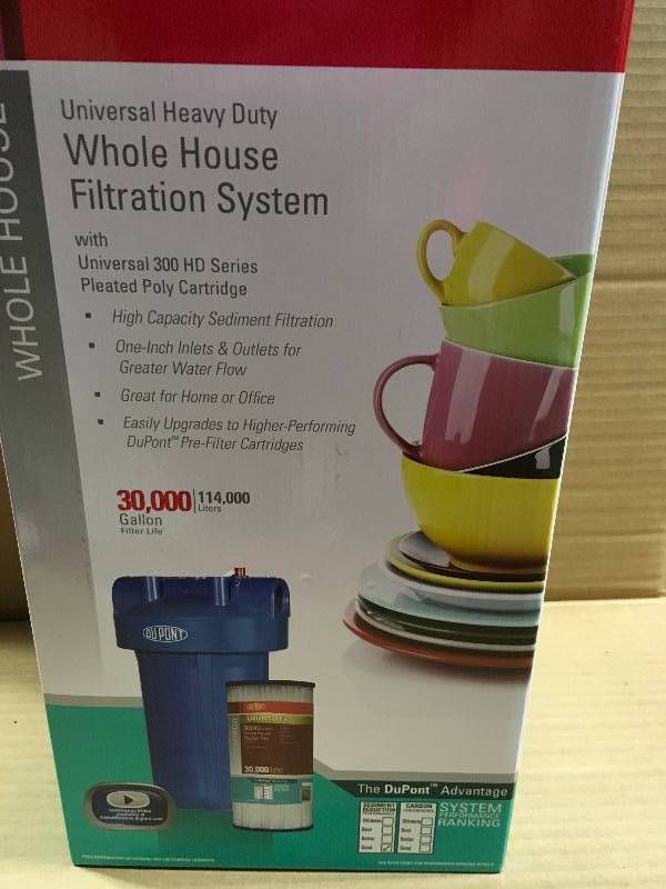 lot 24 image: Dupont Heavy Duty Whole House Water Filtration System not used
