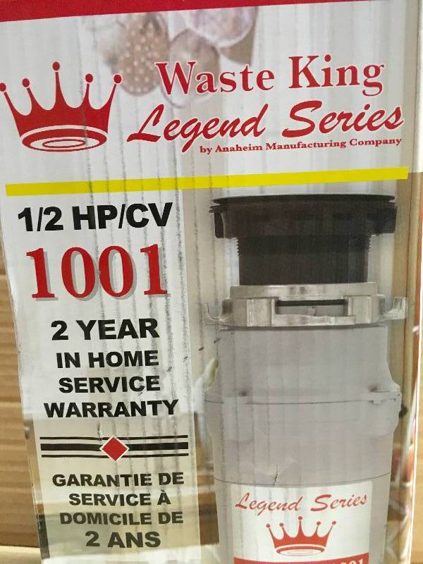 lot 33 image: Waste King Legend Series 12 HP Continuous Feed Garbage Disposal in good conditions