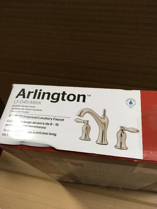 lot 50 image: Pfister Arlington 8 in. Widespread 2-Handle Bathroom Faucet in Brushed Nickel not used