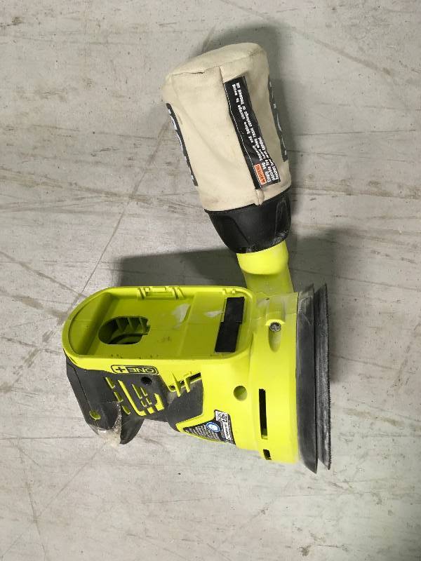 lot 58 image: Ryobi 18-Volt ONE Cordless 5 in. Random Orbit Sander (Tool-Only)   Used in good working cond.