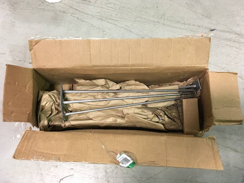 lot 69 image: Heavy-Duty 12 in. Dia 24 in. Raw Steel 2-Rod Hairpin Leg in good conditions