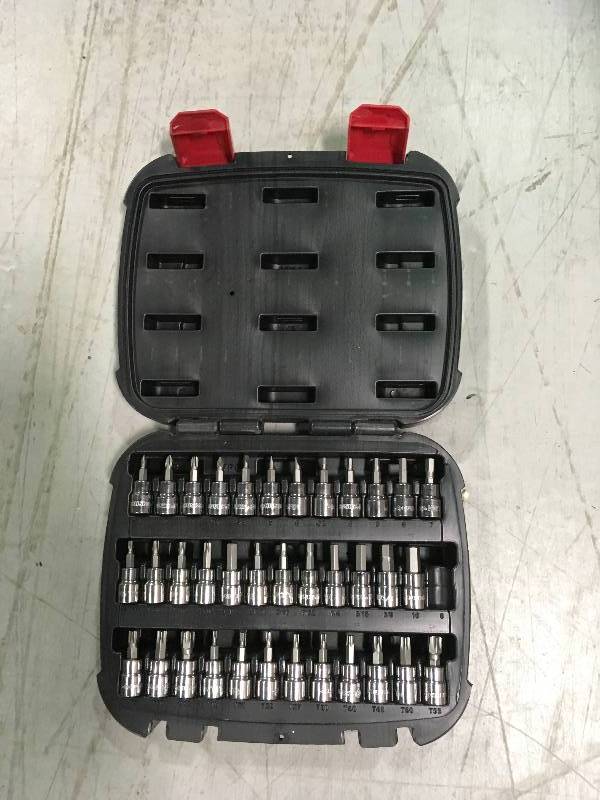 lot 100 image: HUSKY 38 in. Drive Master Bit Socket Set (37-Piece)