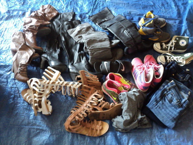 boots, shoes and clothes - size 7 &...