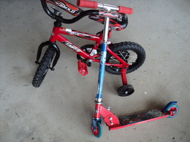 small bike and scooter...