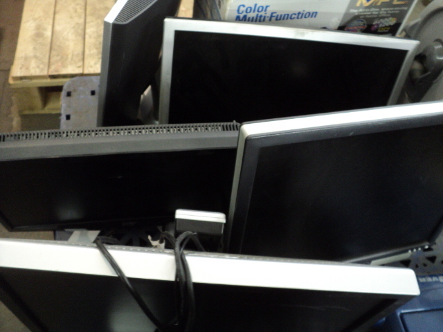 5 monitors and a Brother multi-func...