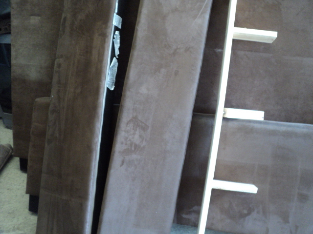 queen suede headboard, footboards, ...