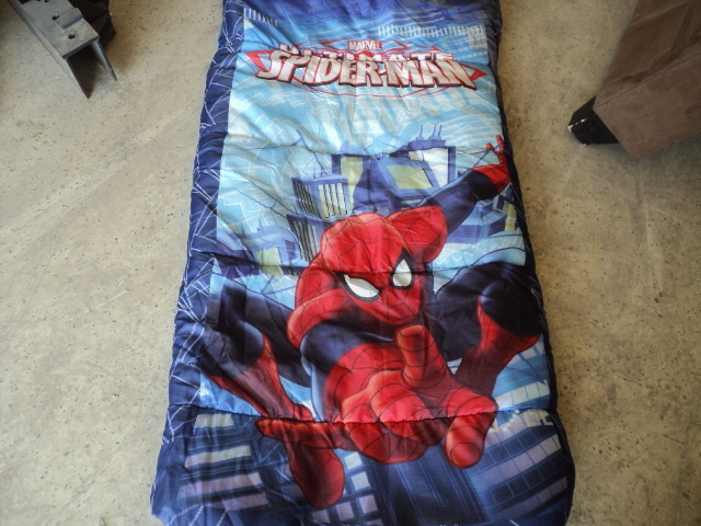 Spiderman sleeping bag...