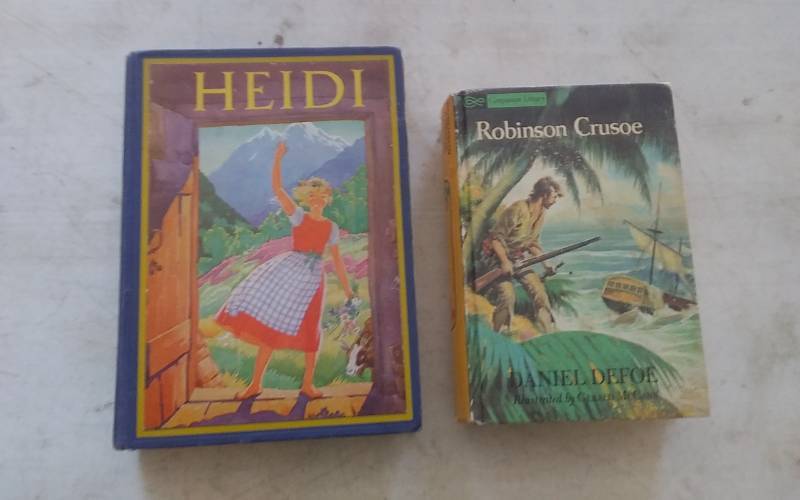 lot 3 image: Robinson Crusoe Hard Cover Book 1963, Heidi Hard Cover 1939