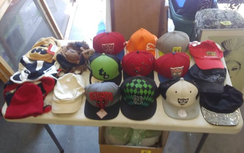 lot 26 image: Assorted Lot Of Baseball Caps & New Stocking Hats