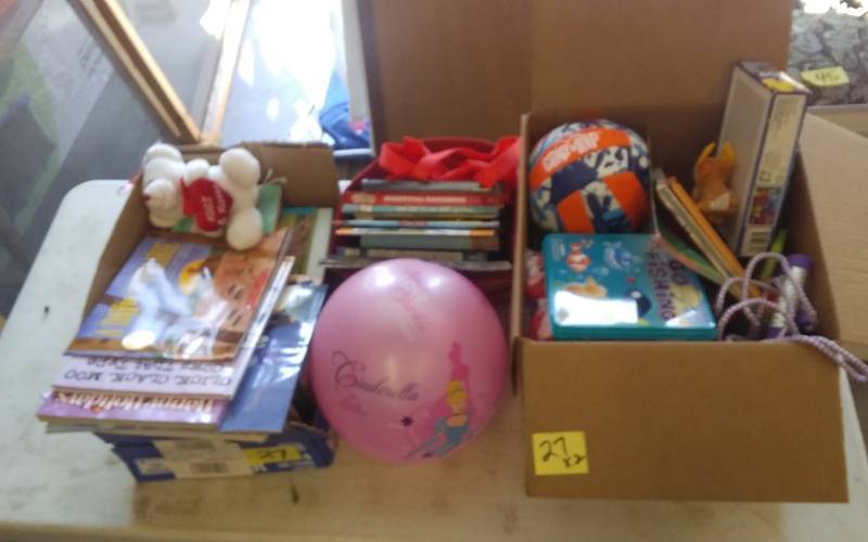 lot 27 image: Large Lot Of Kids Story Books, Games, Jump Rope, More