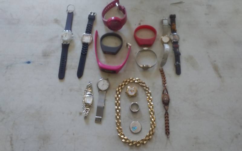 lot 37 image: Lot Of Assorted Watches, Mens Gold Tone Necklace, Andrew Christian Ring