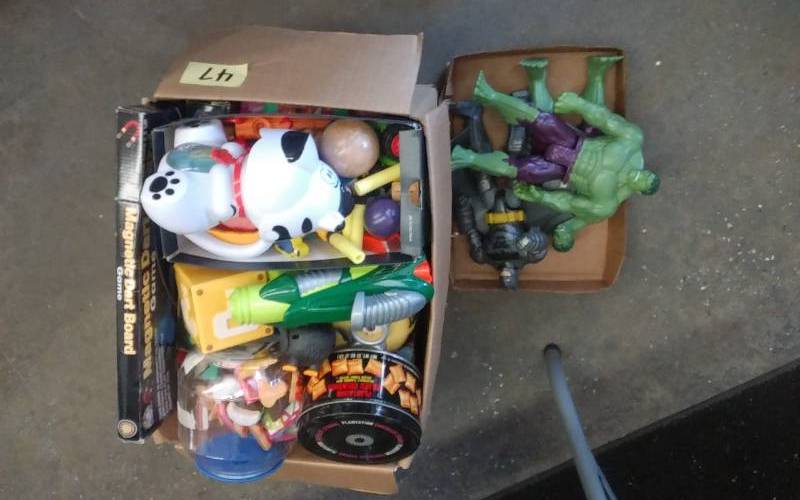 lot 47 image: Large Lot Of Kids Toys & Games Darts, Card Games, Magnetic Games & Puzzles