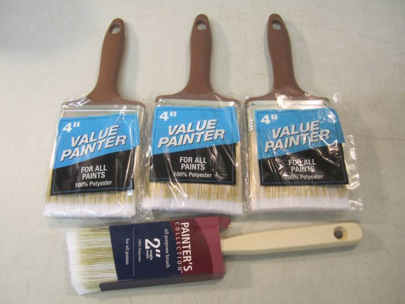 lot 22 image: 4 Paint Brushes 3 - 4 and 1 - 2  ...