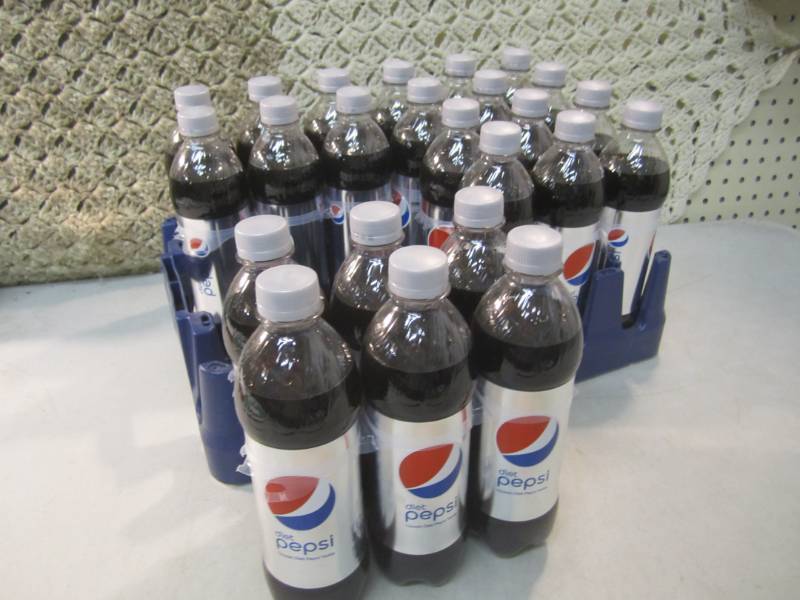 lot 36 image: Case of 24 Bottles of Diet Pepsi 16...